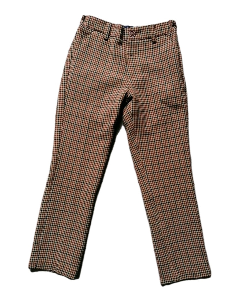 Boys Next brown check 2 piece suit 6-7 years