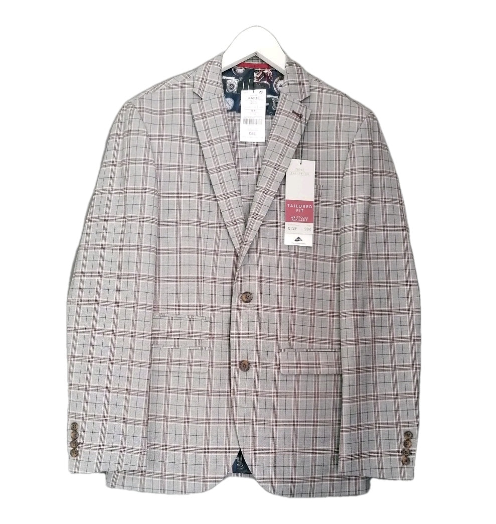 Men Next grey check 2 piece suit 38R/32R