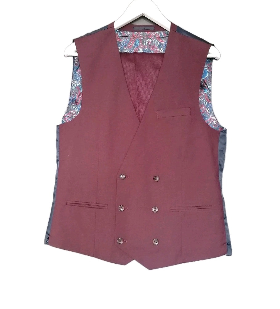 Men Next burgundy 2 piece suit outfit 40R/34R