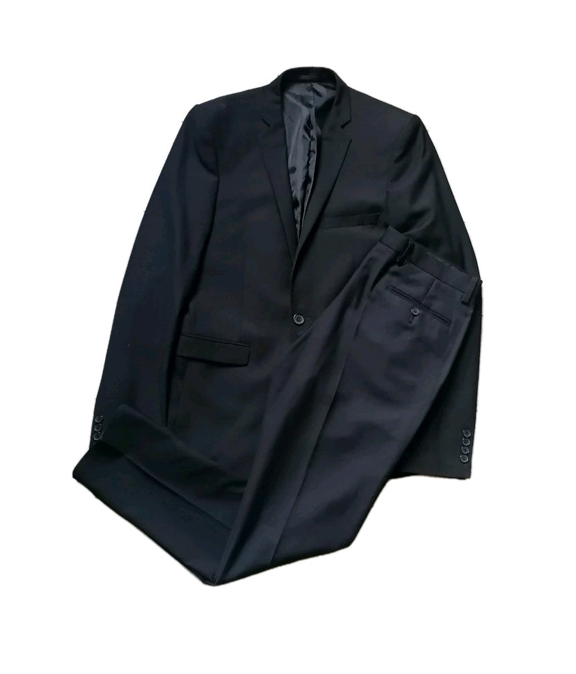 Men Burton black 2 piece suit 38L/32R