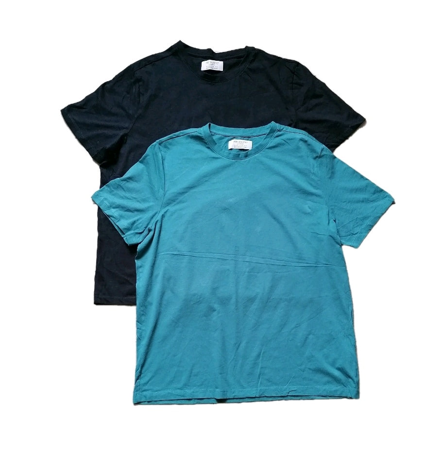 2 x men black/green t-shirt, Large