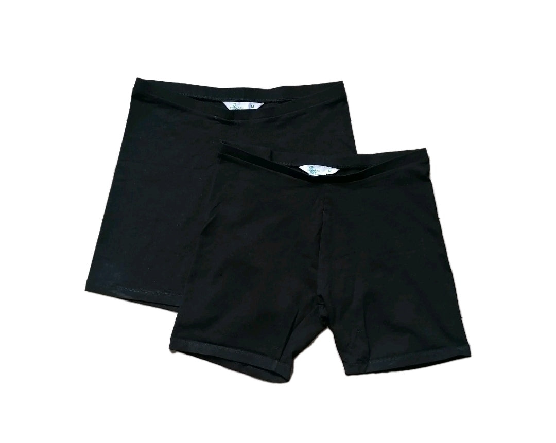 2 x ladies black shorts, medium