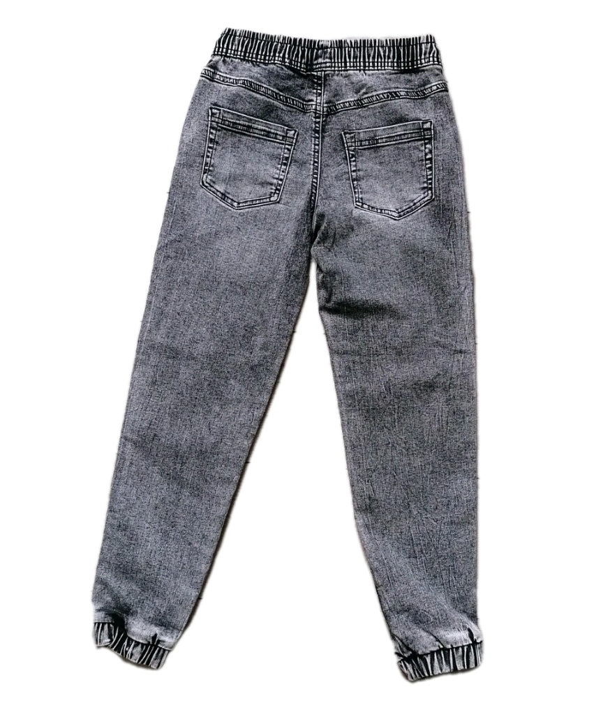 Boys grey drawstring jeans 9-10 years