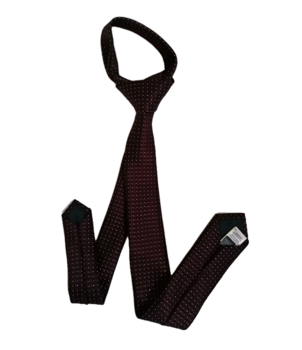 Men M&S burgundy mix tie