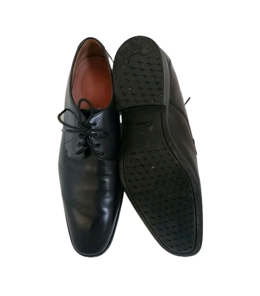 Men Clarks black lace up formal shoe UK 12