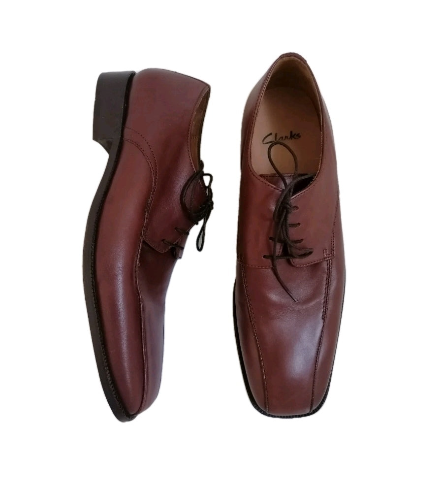 Men Clarks brown lace up formal shoe UK 10.5