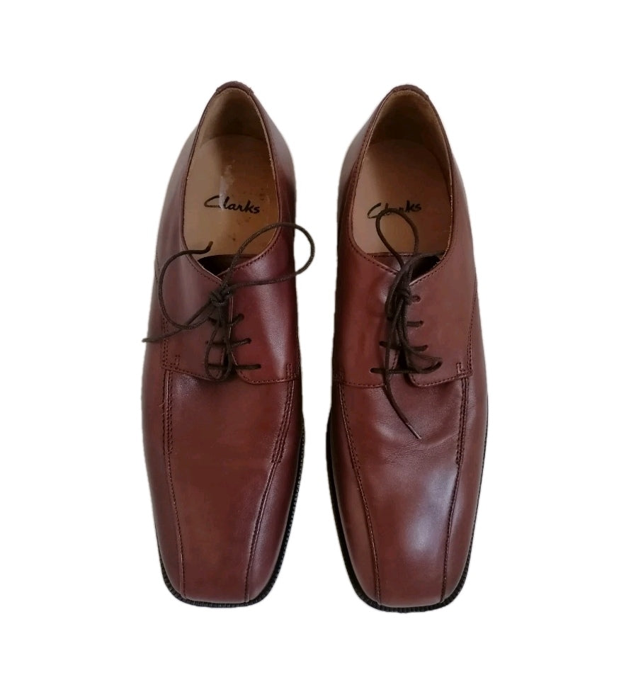Men Clarks brown lace up formal shoe UK 10.5