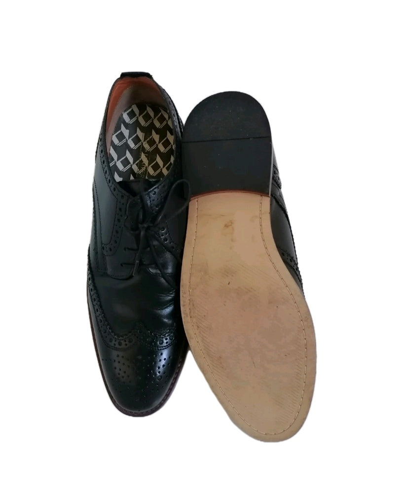 Men Next black formal brogues lace up shoe UK 9