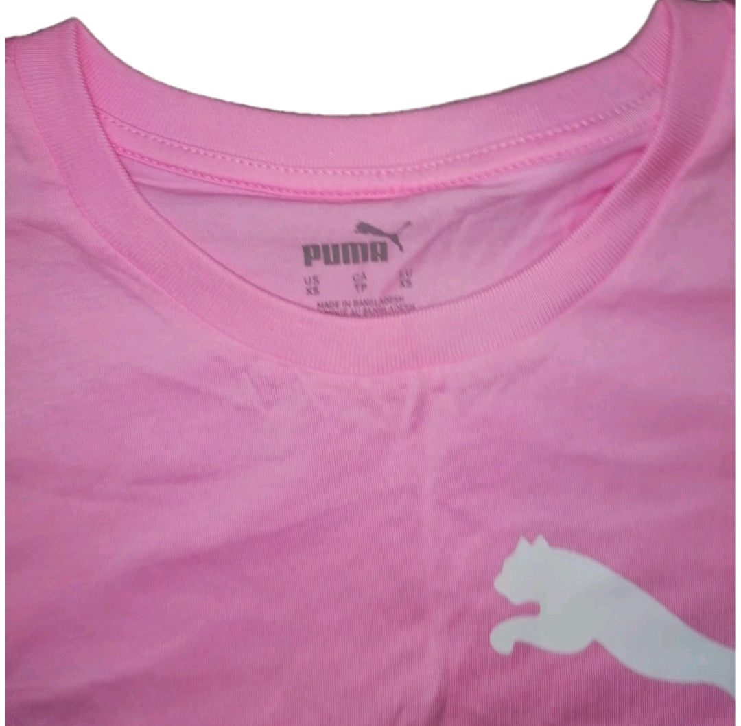 Ladies Puma pink short sleeve t-shirt UK 8