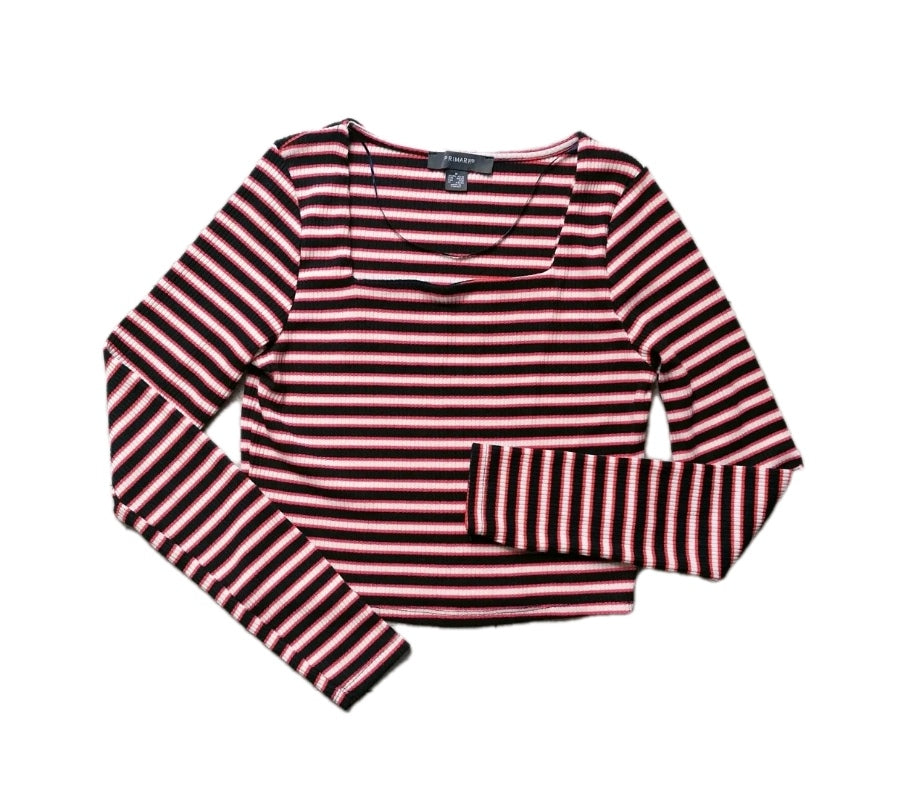 Ladies striped multi color long sleeve top UK 12-14