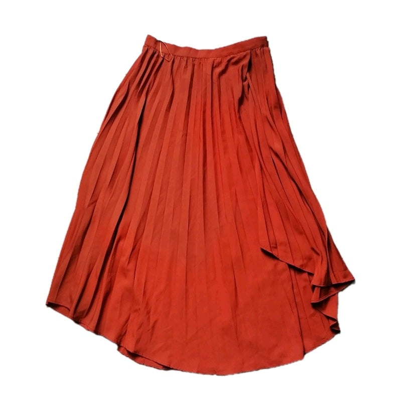 Ladies Asos deep orange colour pleat skirt UK 12