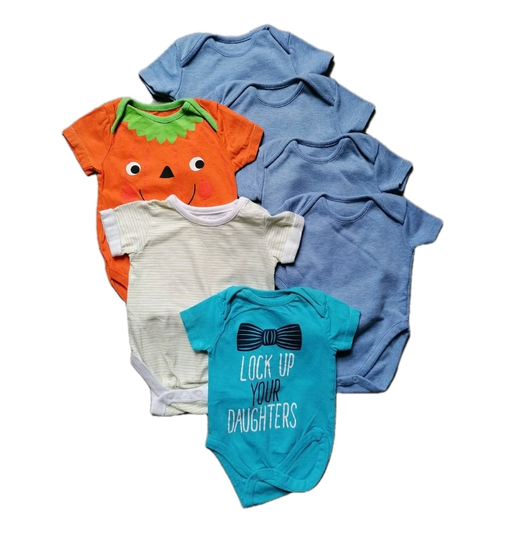 Baby boy bodysuit selection bundle 0-6m
