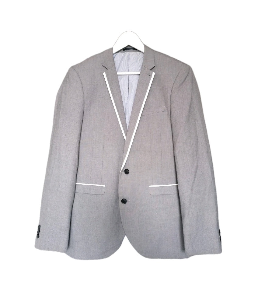 Men Next grey slim fit blazer jacket 40R