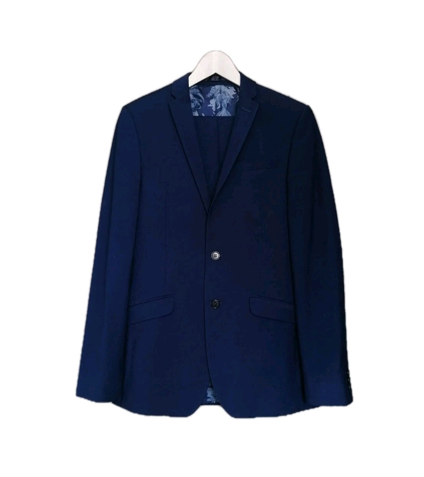 Men navy blue 2 piece slim fit suit 38L/32L