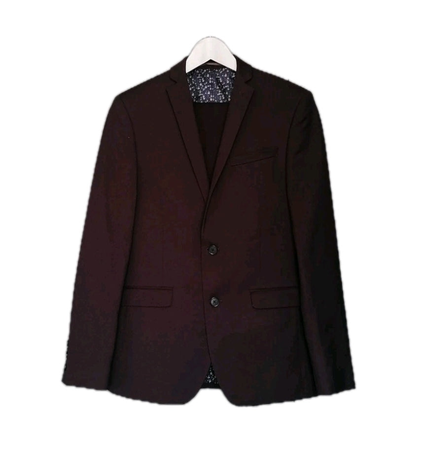 Men 2 piece burgundy slim fit suit 38R/30R