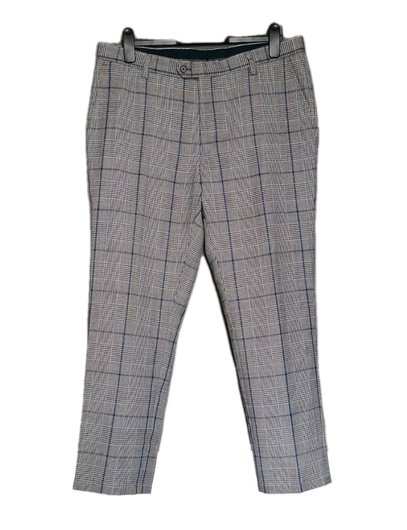 Men Next grey Check 2 piece slim fit suit 40R/36S