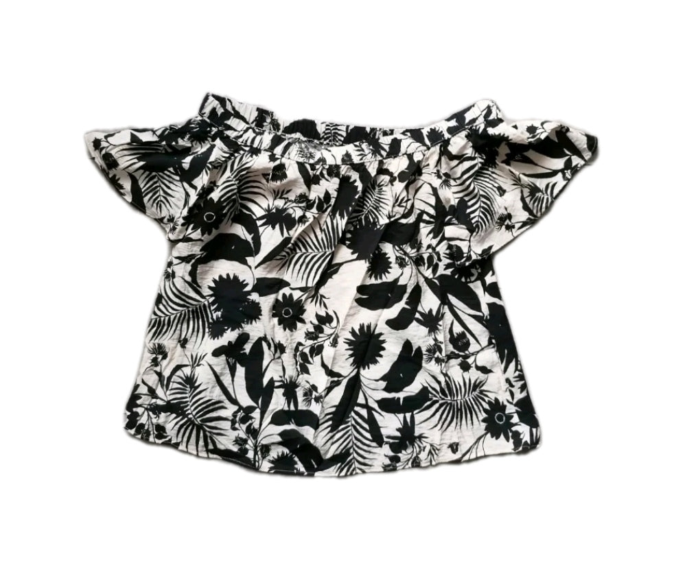 Ladies black mix  blouse, UK 12