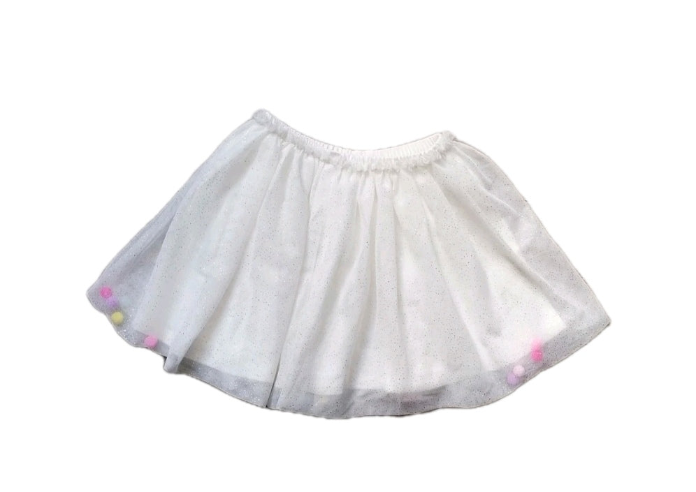 Girls ivory glitter skirt 4-5 years