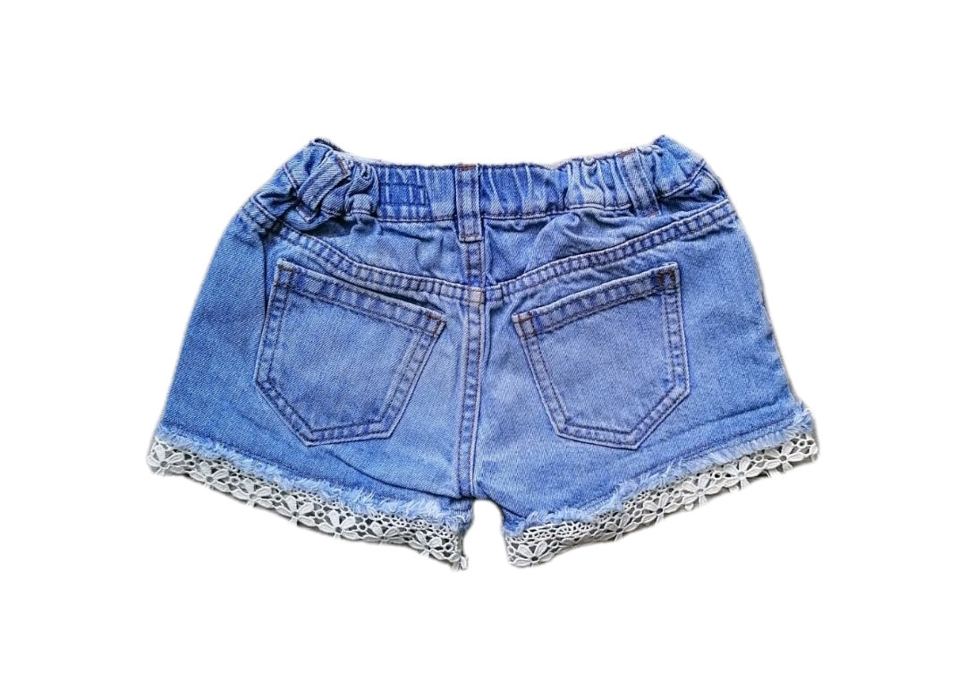 Girls denim shorts 4-5 years