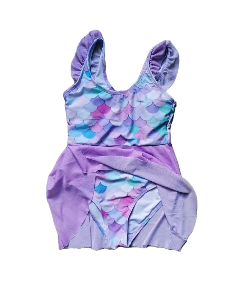 Girls purple mix swimwear 6-7 years