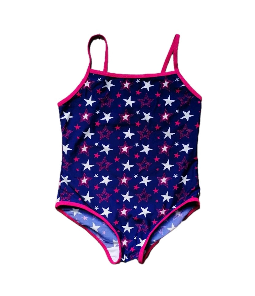 Girls stars navy swimwear 9-10y