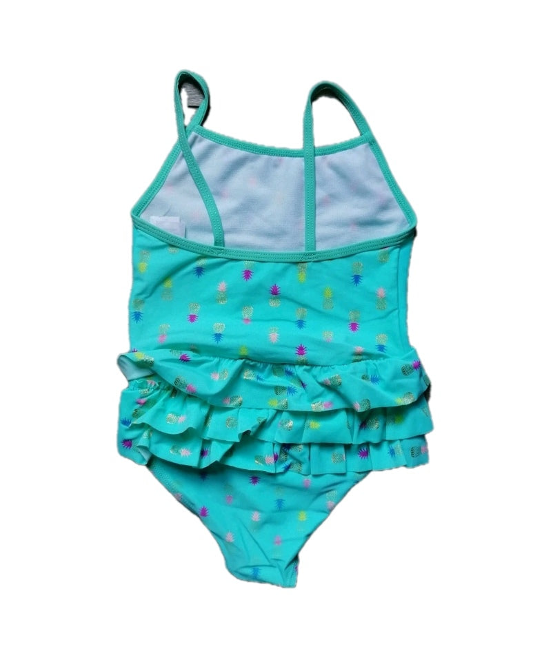 Girls green mix swimwear 3-4y
