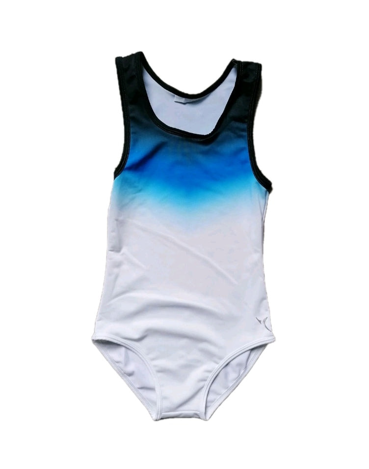 Girls white and blue mix swimsuit 7 years