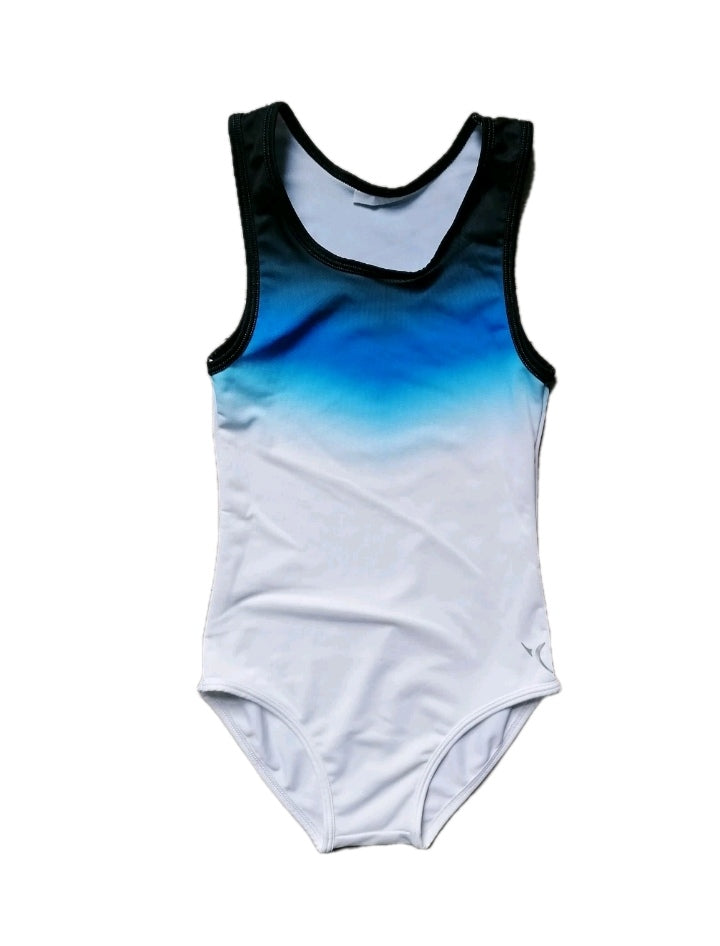 Girls white and blue mix swimsuit 7 years
