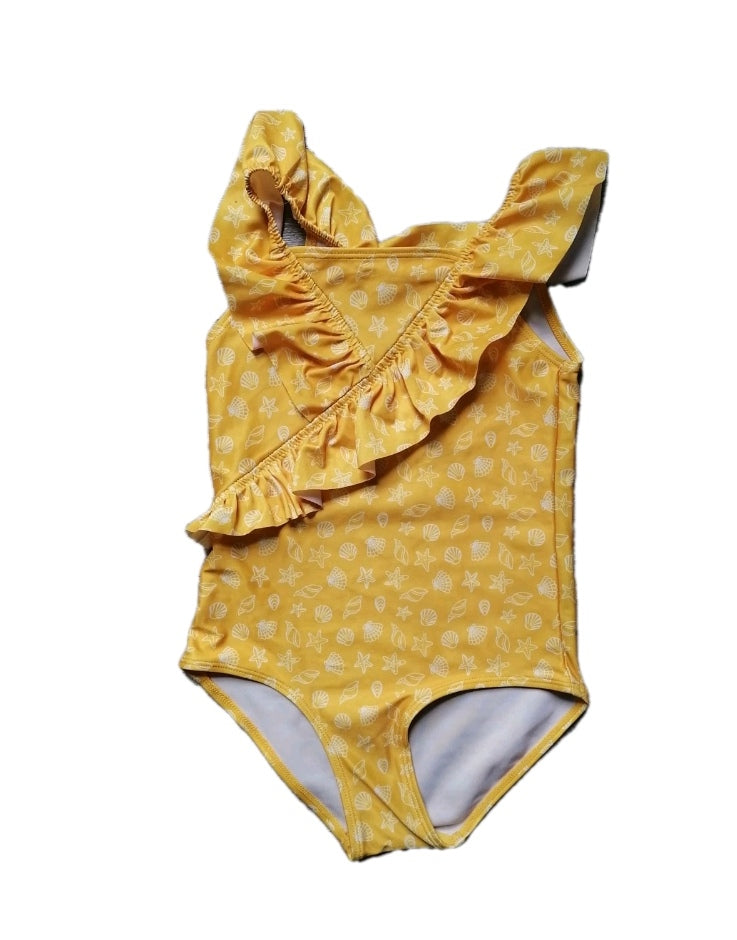 Girls mustard color swimsuit 4-6y