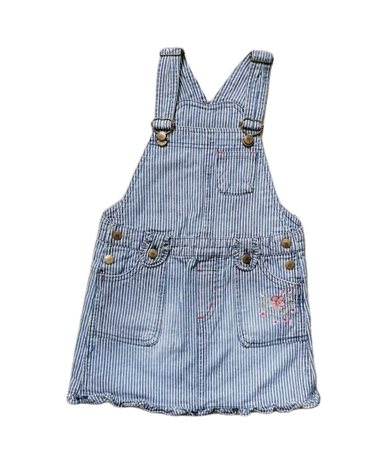 Girls denim pinafore dress 6-7 years