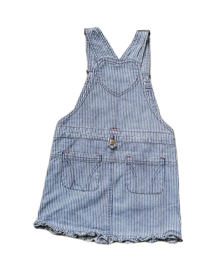 Girls denim pinafore dress 6-7 years