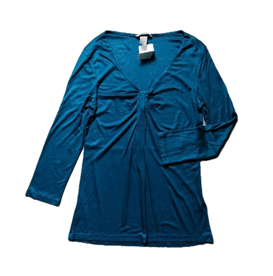 Ladies green blouse top, small