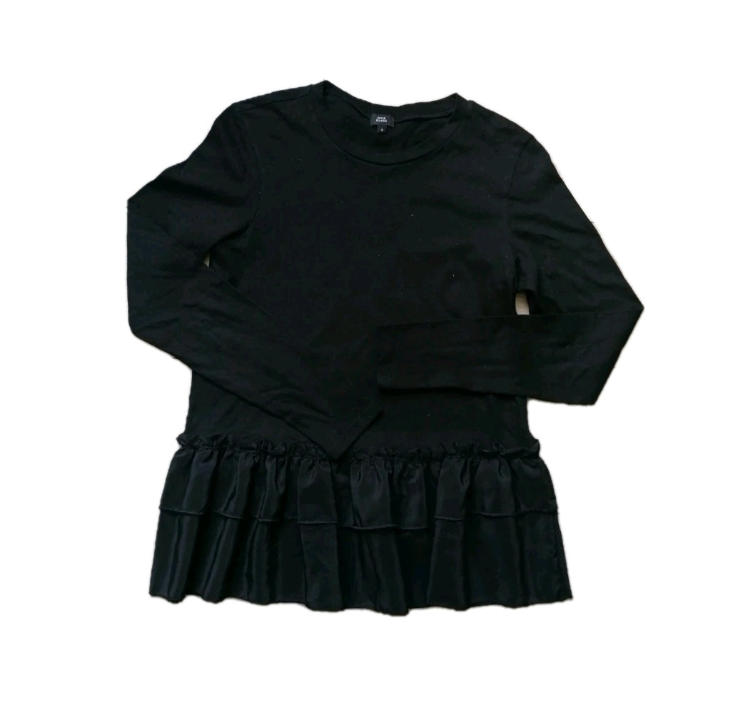 Ladies River Island black long sleeve top, UK 8