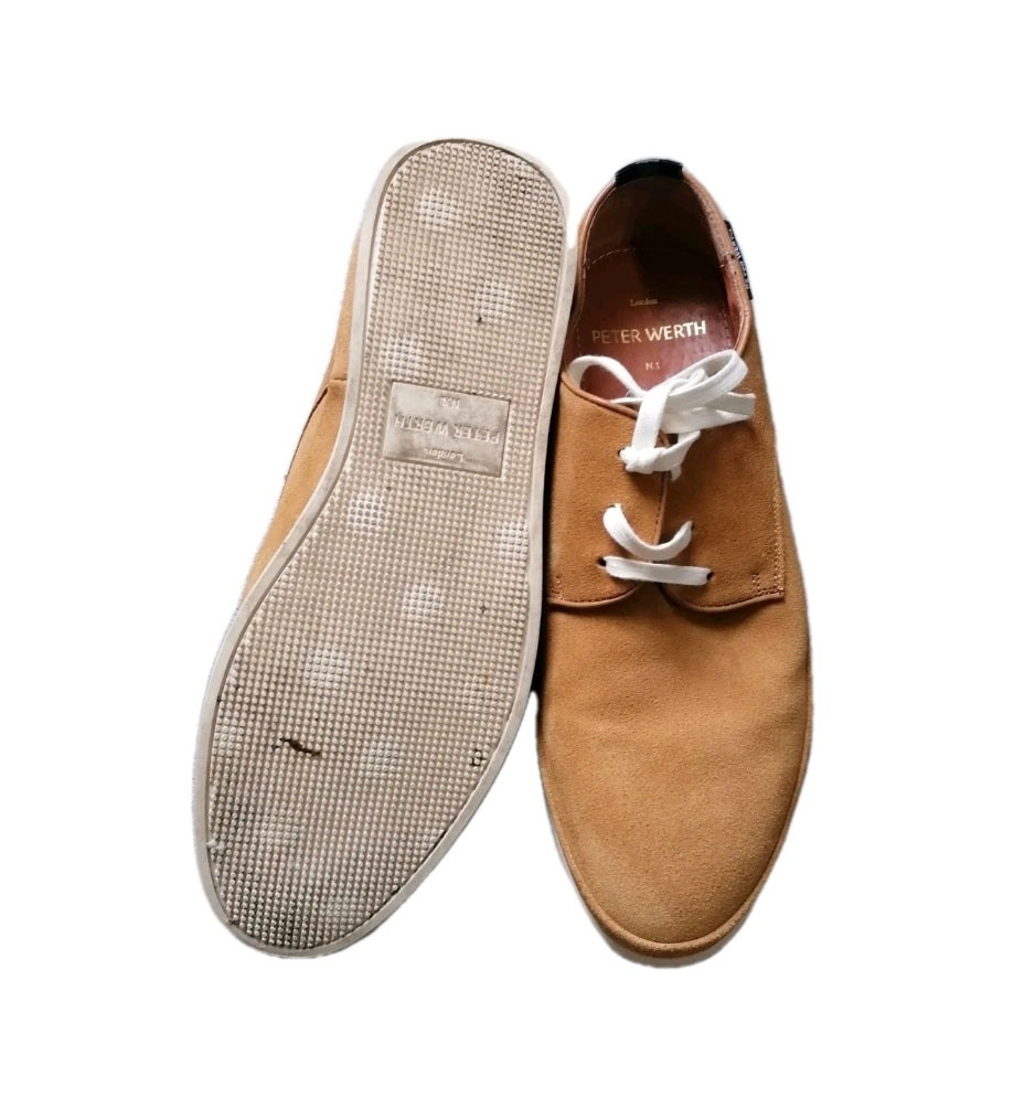 Men tan lace up casual shoe UK 7