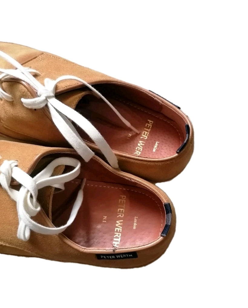 Men tan lace up casual shoe UK 7