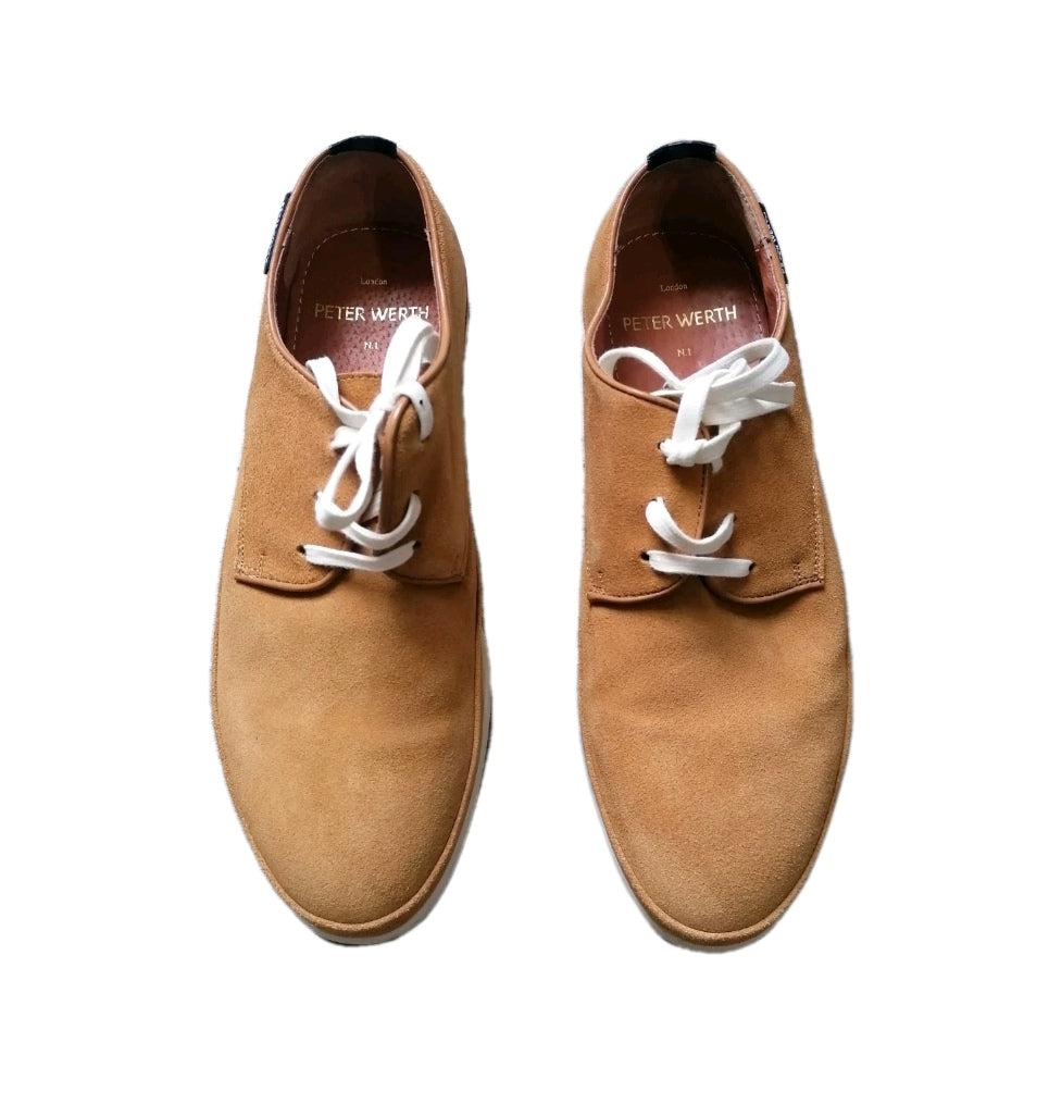 Men tan lace up casual shoe UK 7