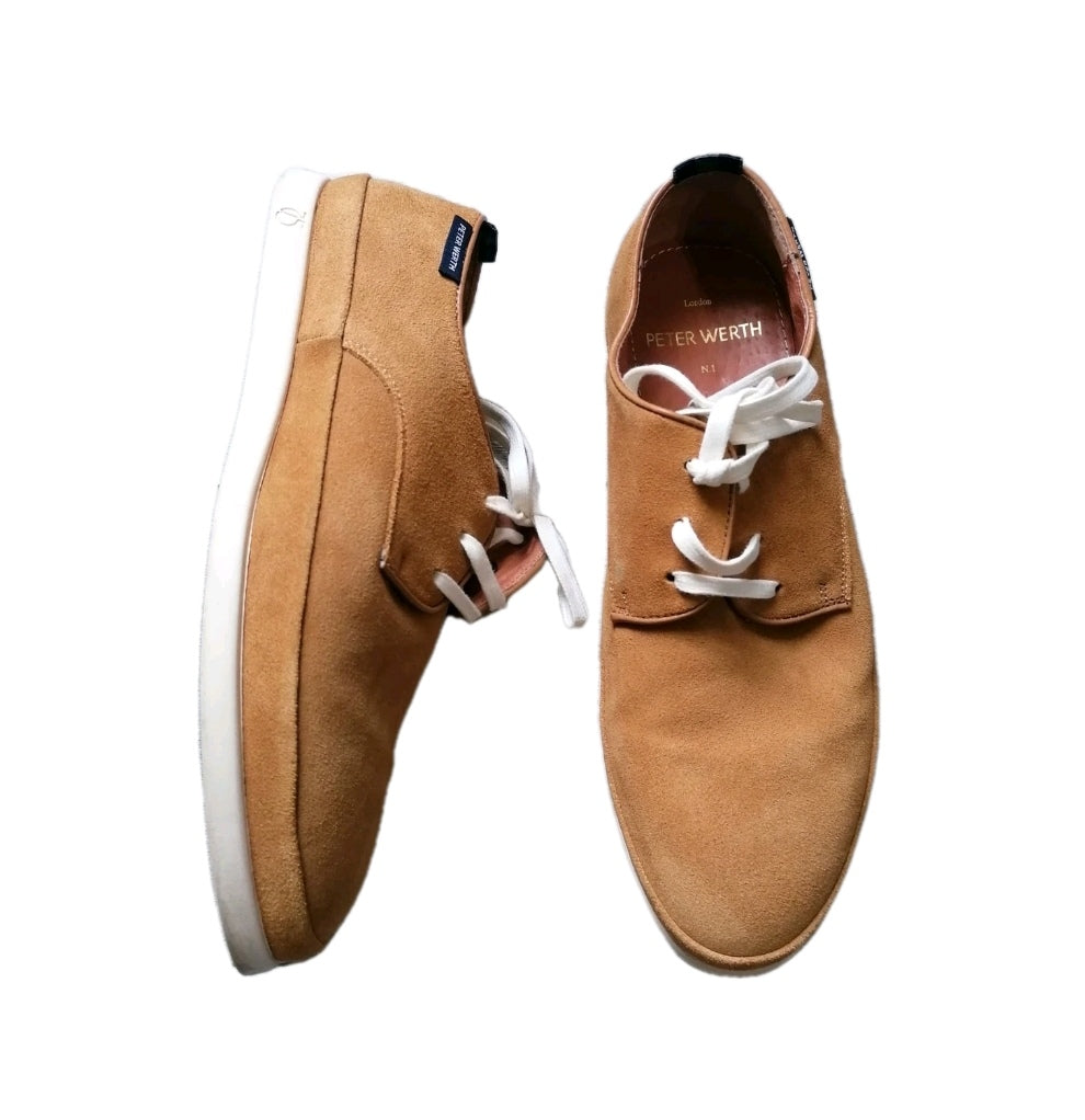 Men tan lace up casual shoe UK 7