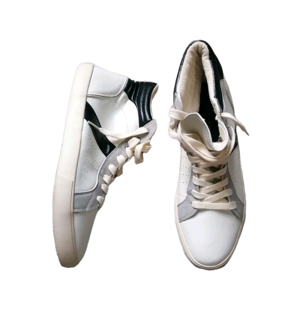 Men New look cream black lace up trainers UK 10