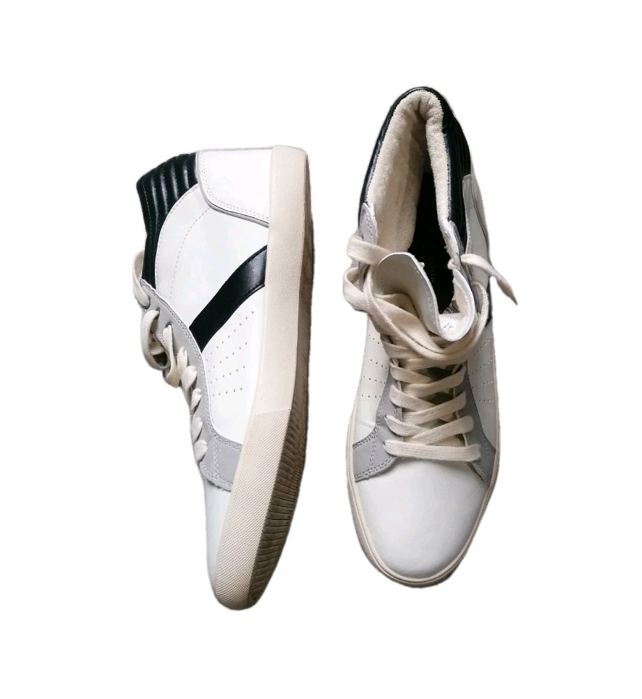 Men New look cream black lace up trainers UK 10