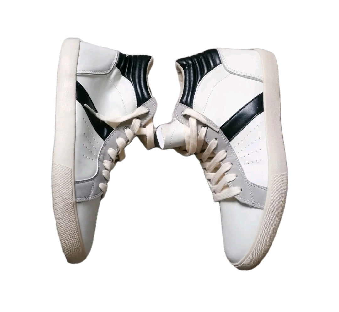 Men New look cream black lace up trainers UK 10