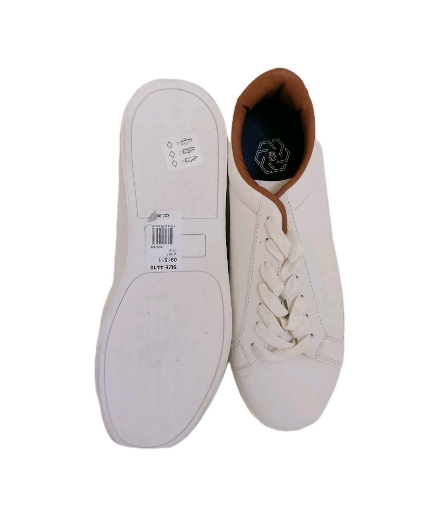 Man Burton white lace up trainers UK 10