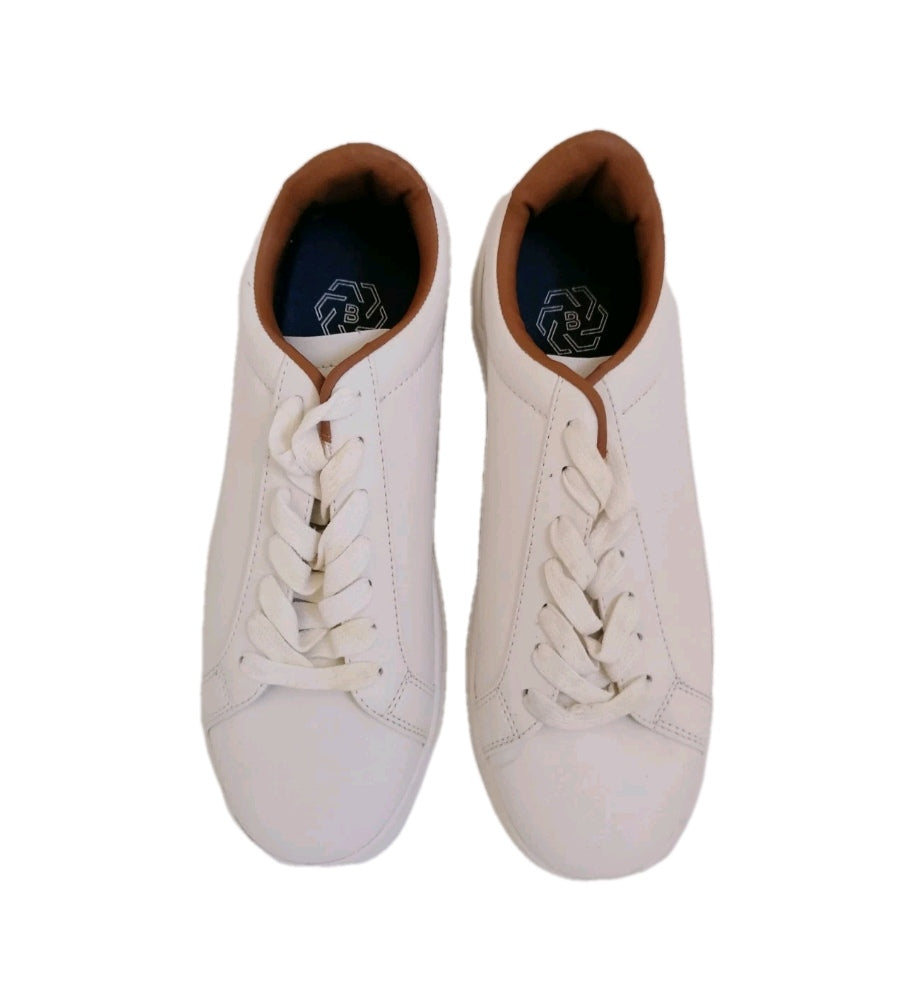 Man Burton white lace up trainers UK 10