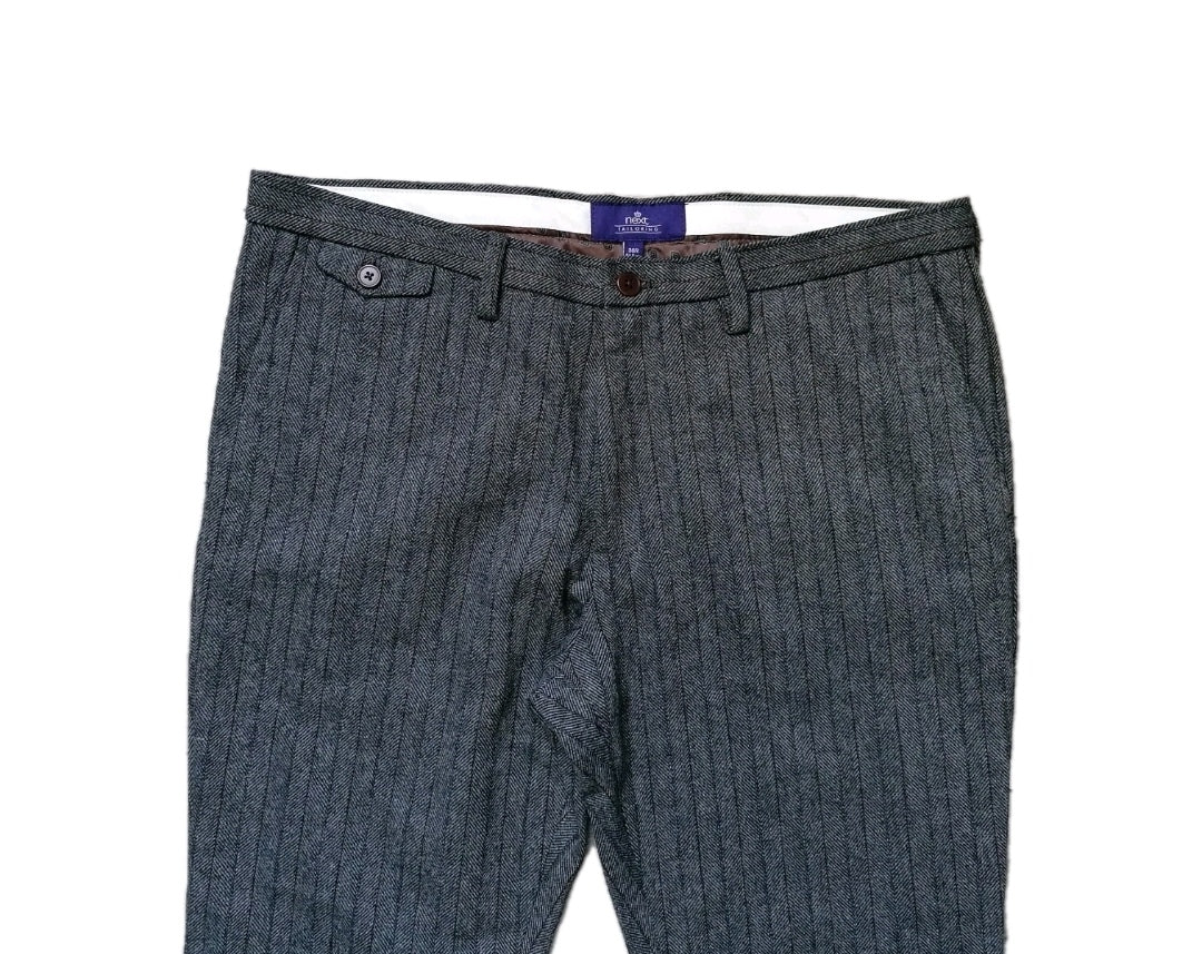 Men Next grey tweed skinny formal trouser W36 L31