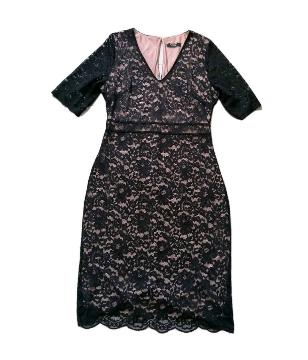 Ladies black lace dress, UK 18
