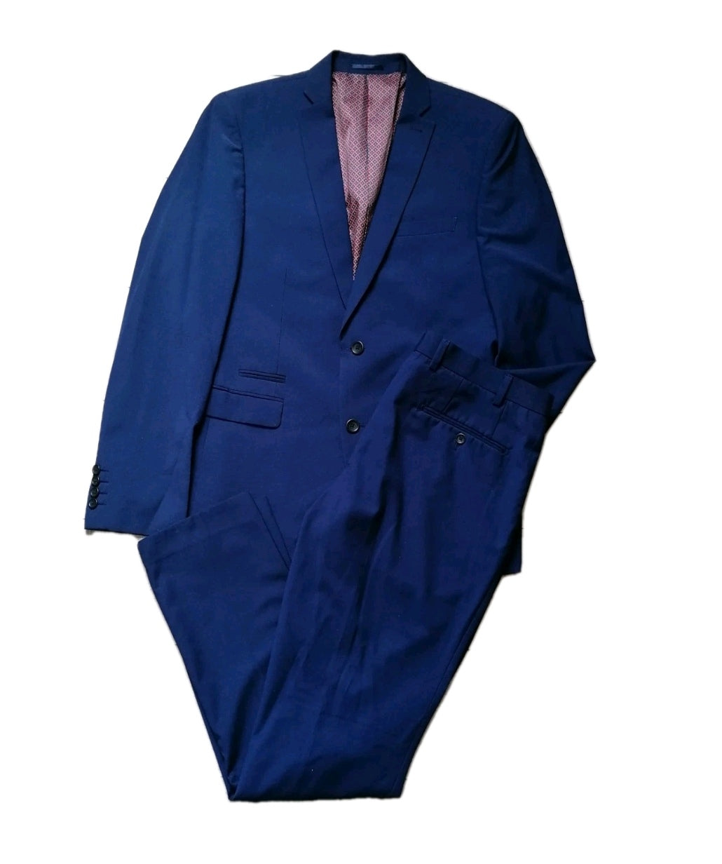 Men Next blue 2 piece slim fit suit 42L/36L