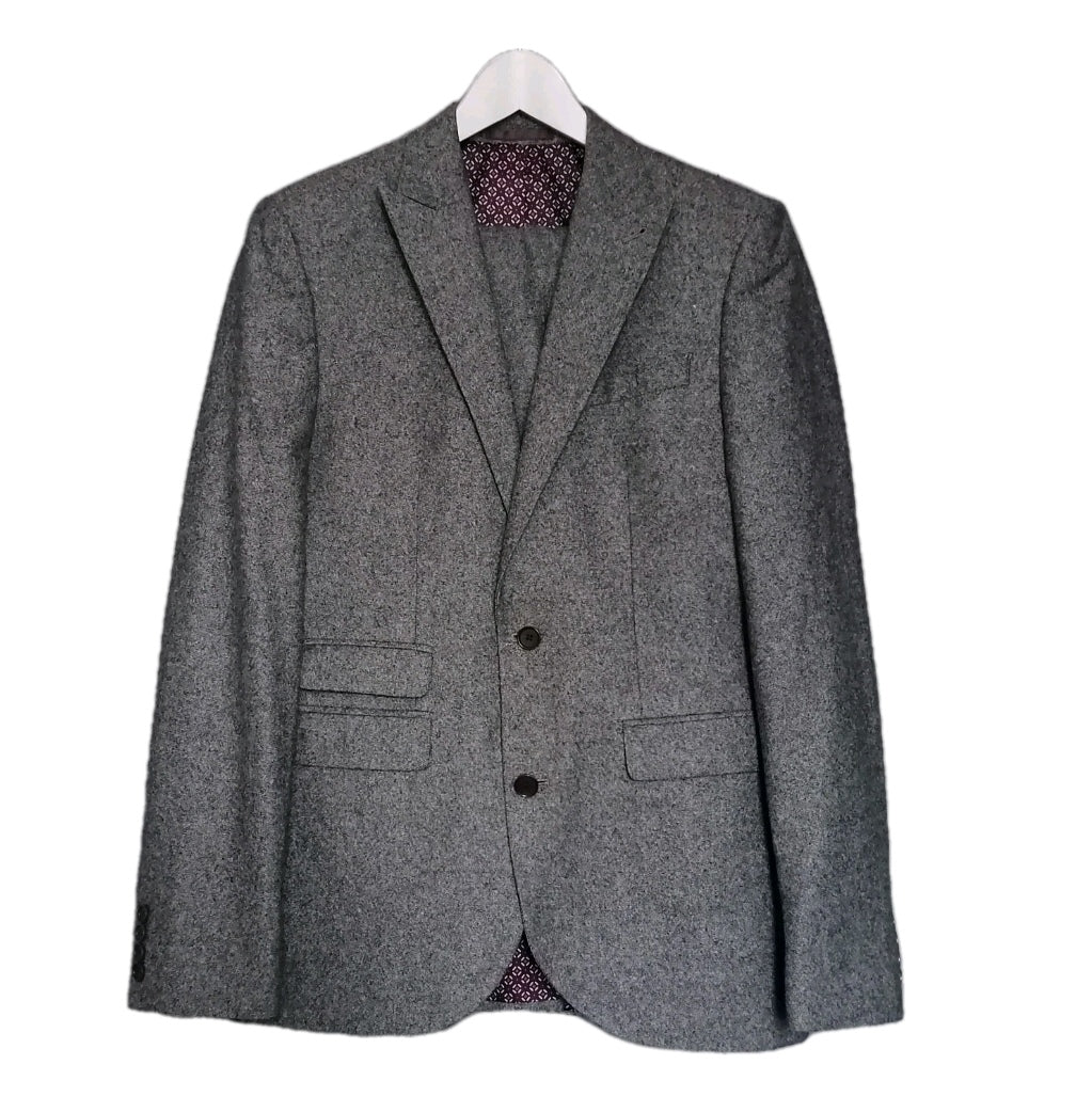 Men Next grey slim fit 2 piece suit 38L/32L