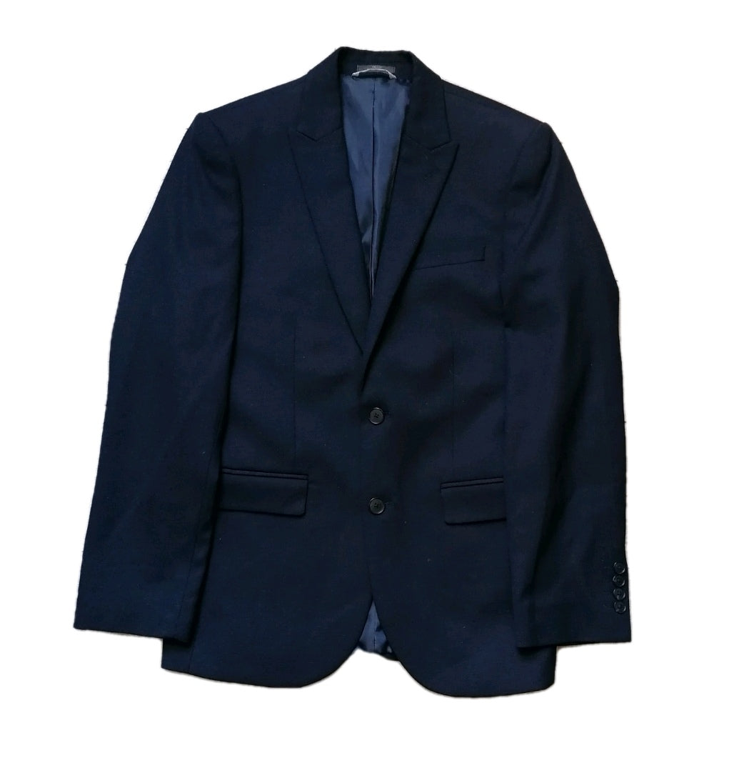 Men M&S navy blue slim fit 2 piece suit 38R/32L