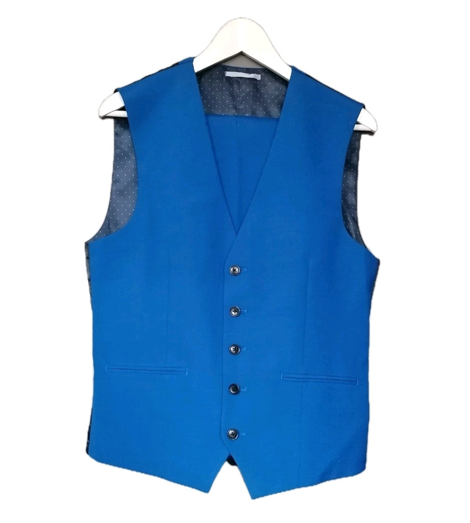 Men Next blue slim fit 3 piece suit 38S/32R/38R