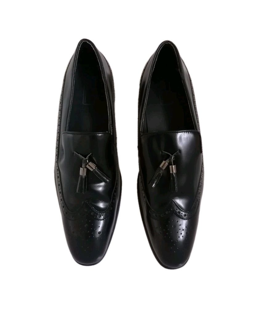 Men black Asos hassle slip on loafers shoe UK 11