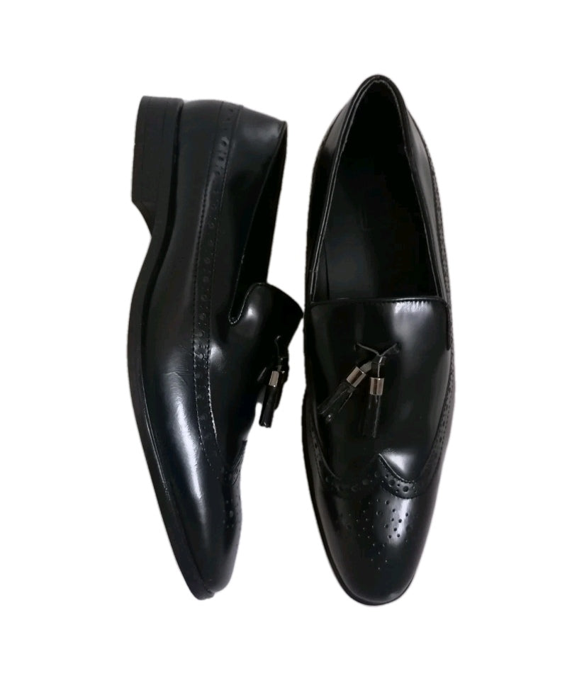 Men black Asos hassle slip on loafers shoe UK 11
